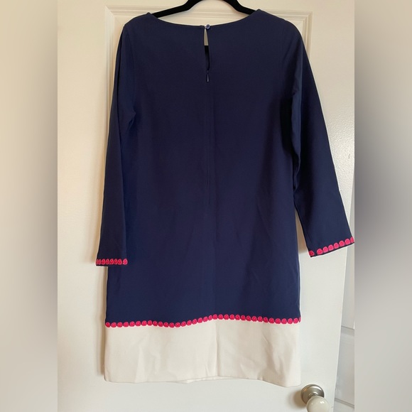 NWT Vineyard Vines Nautica Navy Crepe Color Block Dress size Small - Picture 4 of 13